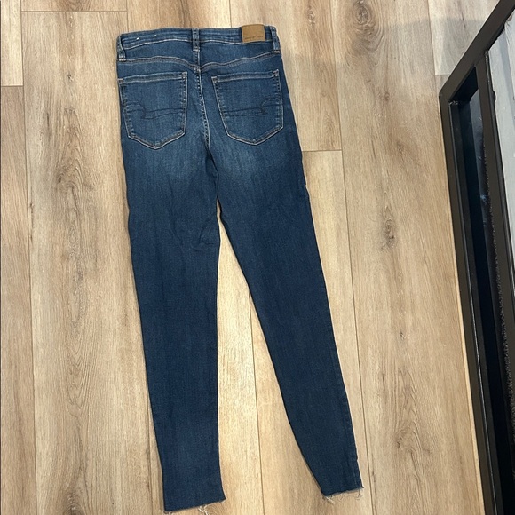 American Eagle Outfitters Women's Dark Blue Skinny Jeans - Picture 5 of 6
